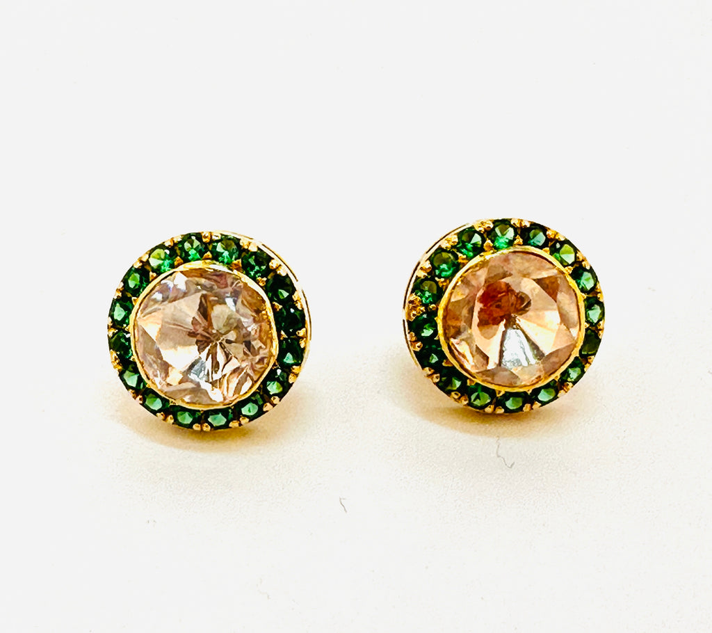 Polki Tsavorite Earrings