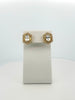Golden Halo Moissanite Studs