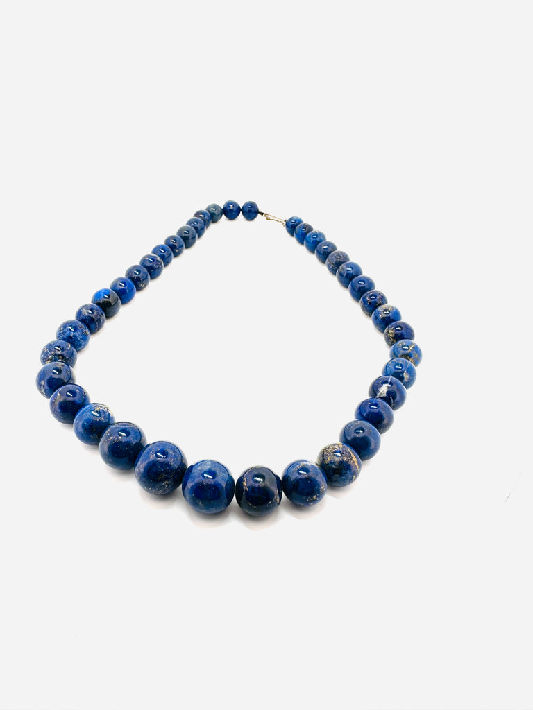 Exquisite Graduated Lapis Lazuli Necklace