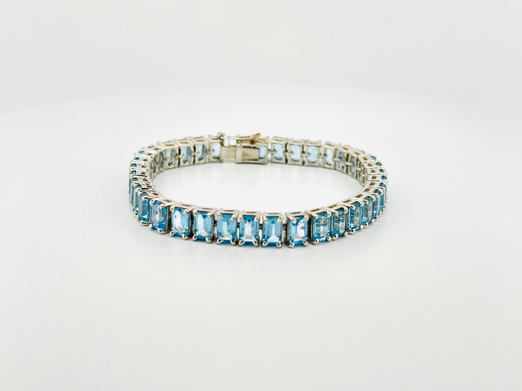 Blue Topaz Emerald-Cut