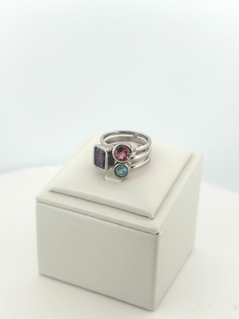 Amethyst & Tourmaline Symphony Ring