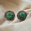 Emerald & Diamond Studs