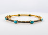 Turquoise Victorian Polki Bangle