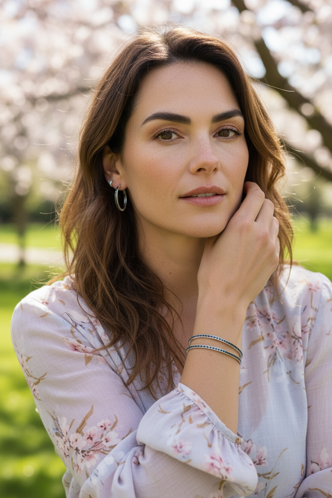 Sapphire Inside-Out Hoops