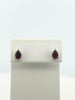 Garnet Pear Studs