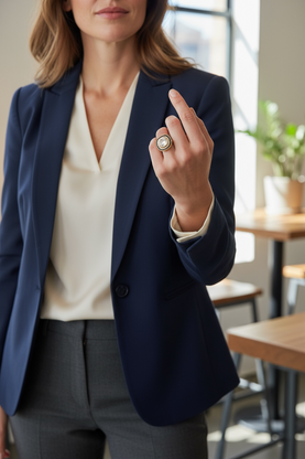 Kundan Black Enamel Moissnaite