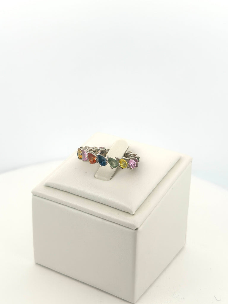 Rainbow Cascade Tourmaline Ring