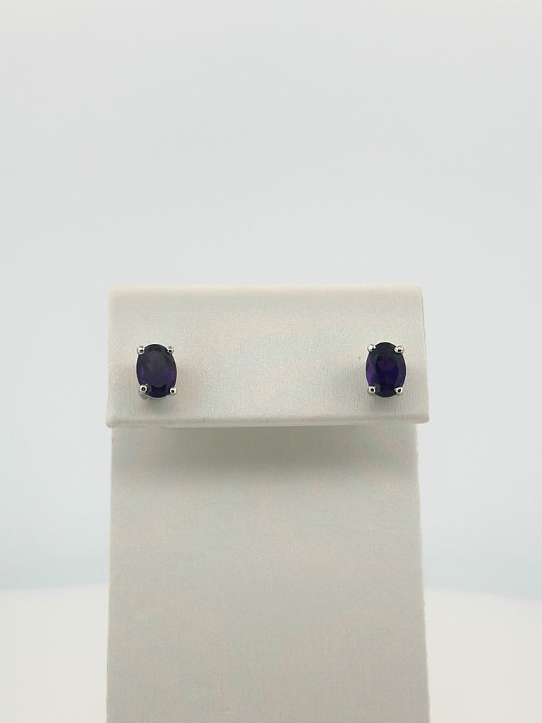Oval Gemstone Studs