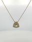Golden Triangle Moissanite Pendant