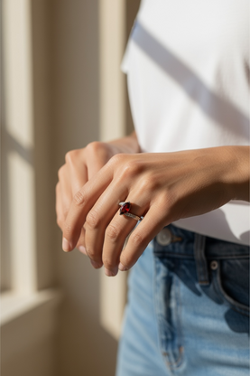 Garnet Marquise Elegance