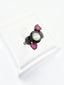 Polki ring with two Rubies