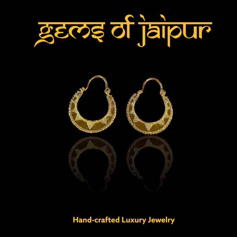 Brass Earrings Dipped in 18k Gold
