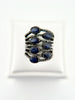 Sapphire and Diamonds Line Ring