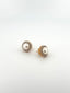 Pearl Surrounded By Diamonds set in yellow gold