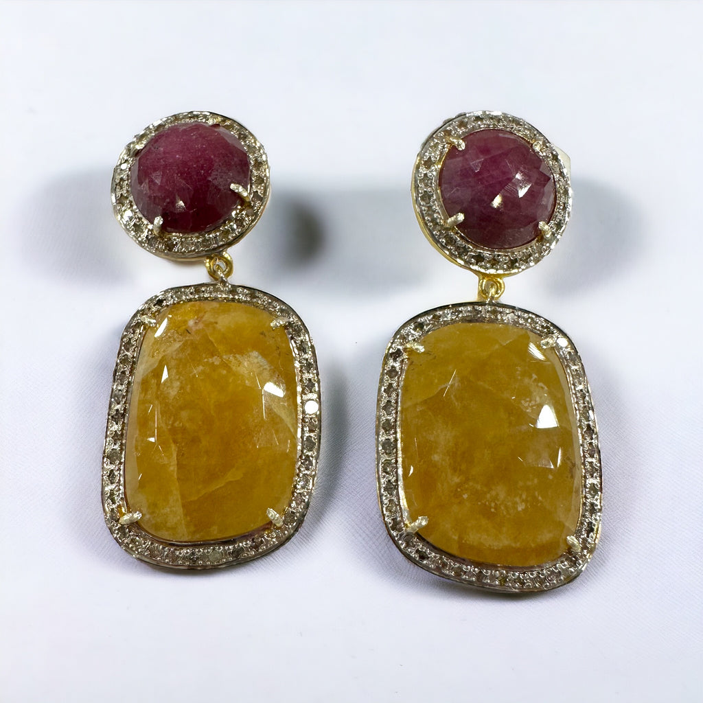 Yellow Sapphire and Ruby
