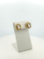 Golden Halo Moissanite Studs