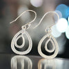 Silver Pear Dangles