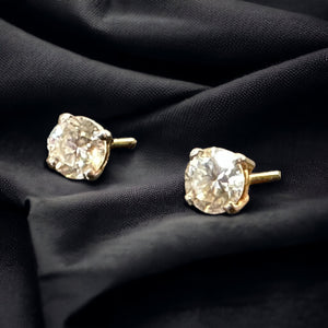 Moissanite Gold Earrings