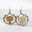 Brass Earrings Dipped in 18k Gold