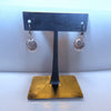 Antiqued Sterling Silver Two Discs Dots Earrings