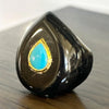 Black Onyx Turquoise Dome