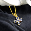 Sapphire Cross Small Pendant