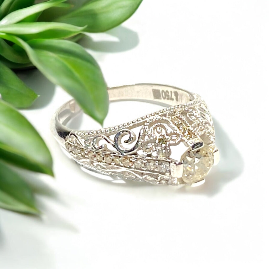 Filigree Diamond Ring