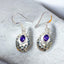 Hammered Oval with Gemstone