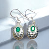 Hammered Oval with Gemstone