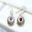 Hammered Oval with Gemstone