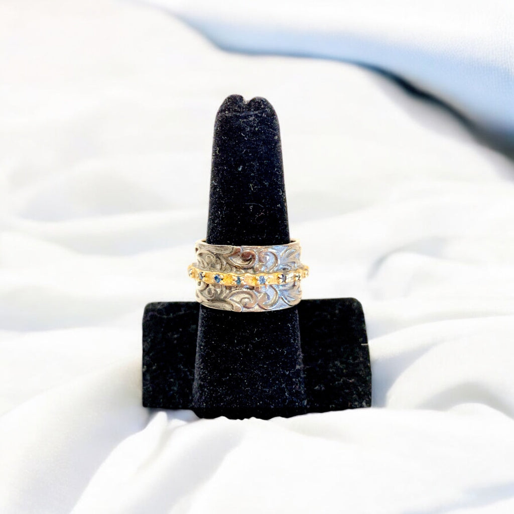 Filigree with Sapphire Ring