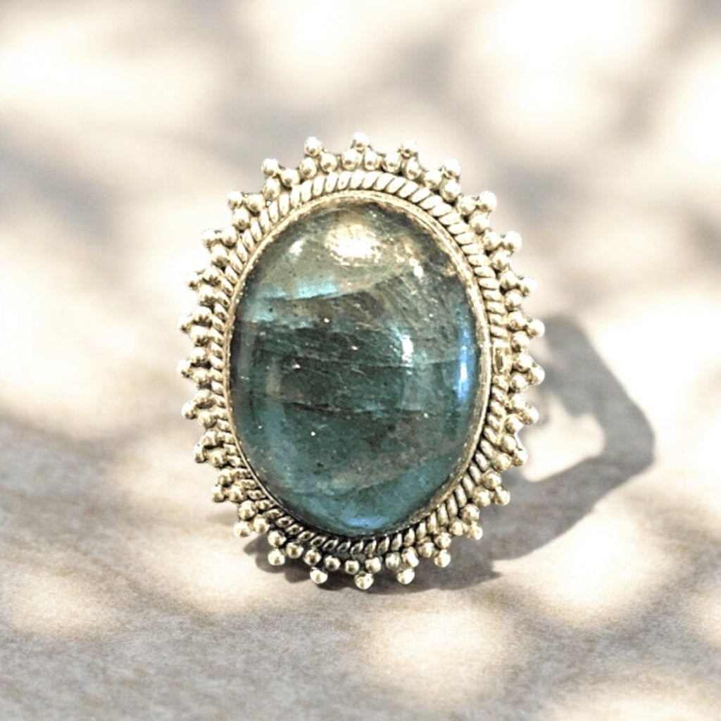 Black Moonstone Large Oval Design