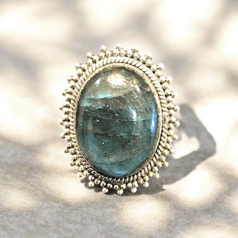Black Moonstone Large Oval Design