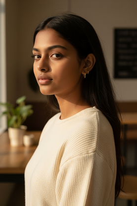 Large Bali Gold Hoop