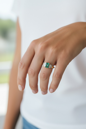 Square Emerald And Diamond