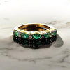 Emerald And Diamond Half Eternity