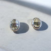 Green Amethyst Oval Cuff Links