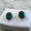 Malachite Small Oval Cuff Links