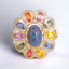 Blue Opal and Sapphires Flower