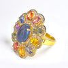Blue Opal and Sapphires Flower
