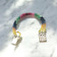 Multi Sapphire 3 Strand Beaded Bracelet