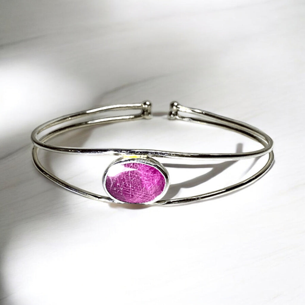 Two Line Cuff with Gemstone