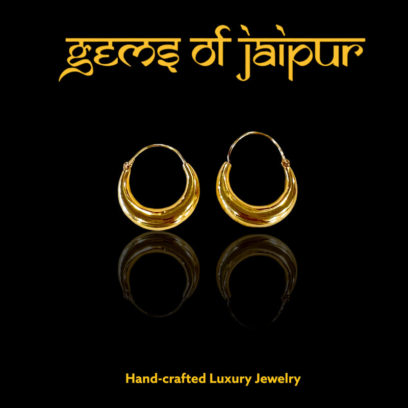 Brass Earrings Dipped in 18k Gold