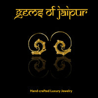 Brass Earrings Dipped in 18k Gold
