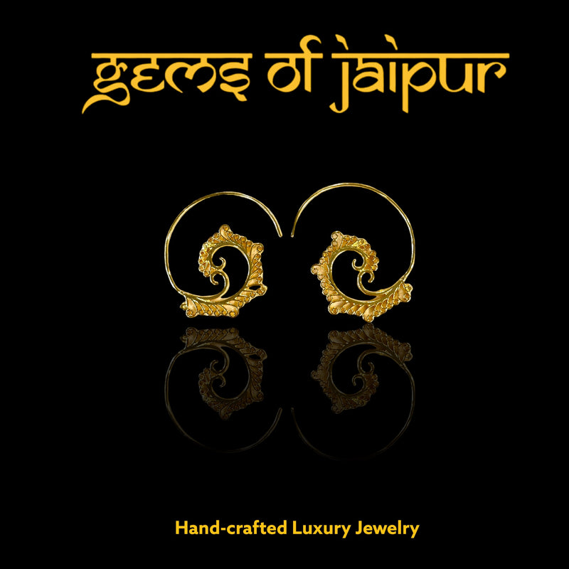 Brass Earrings Dipped in 18k Gold