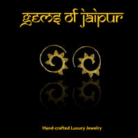 Brass Earrings Dipped in 18k Gold