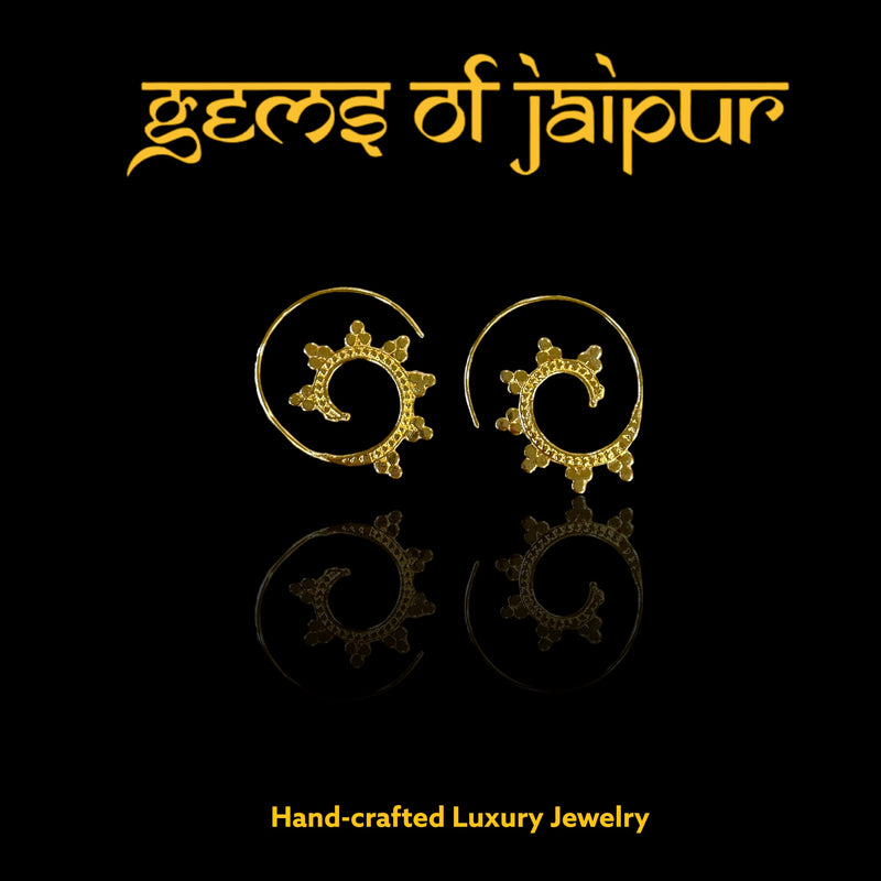 Brass Earrings Dipped in 18k Gold