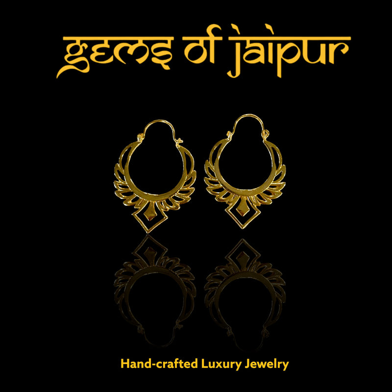 Brass Earrings Dipped in 18k Gold