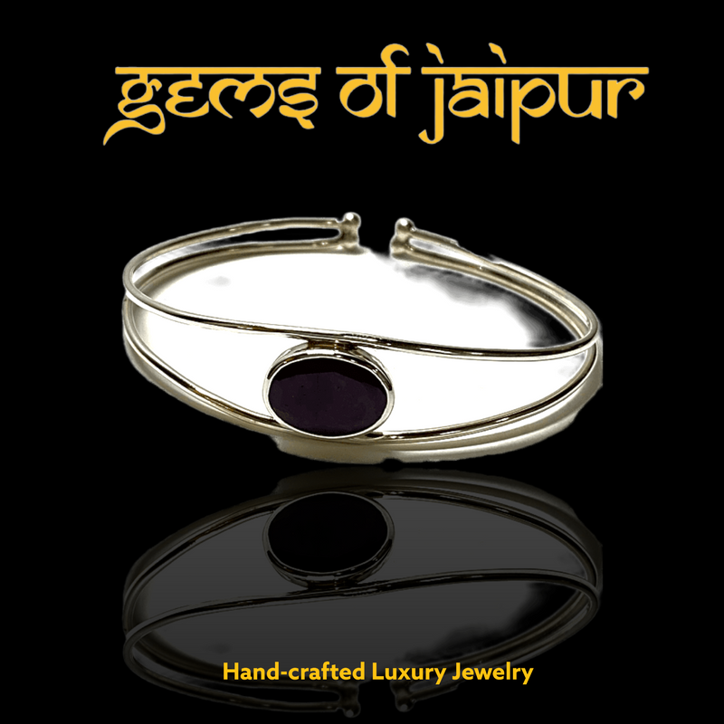 Two Line Cuff with Gemstone