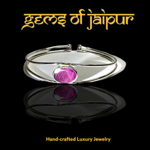 Two Line Cuff with Gemstone